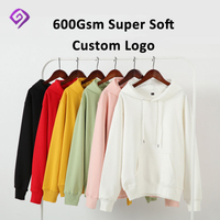 600Gsm Casual hoodies Custom logo hoodie Unisex grossist enkla hoodies i bulk