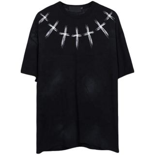 T-shirt da uomo personalizzata con motivo di design personalizzato Lightning Cross