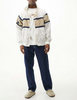 Oem Manufacturer Custom Mens Zipper Up Nylon Colorblock Windbreaker Track Top Ribbing Hem Jacket