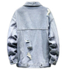 OEM Manufacturer Custom Fashion Denim Plus Size Men's Coatss Casual Lapel Clothing Jacket