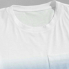 Oem Custom Logo Blank Soft Cotton Tshirt Short Sleeve Men Pocket Detail Ombre Basic Tshirt