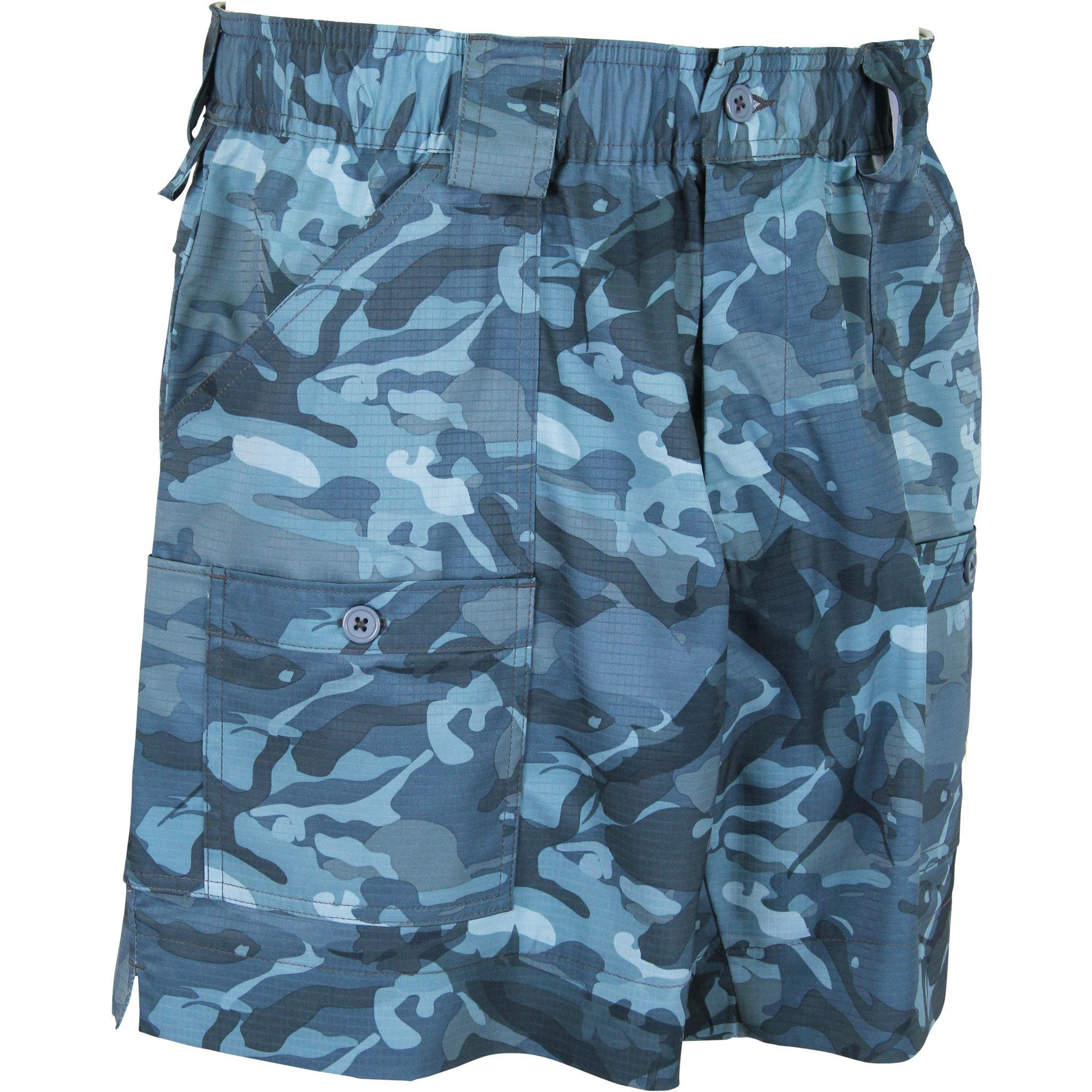ຜູ້ຜະລິດ OEM Custom Logo 95% Polyester 5% Elastane Camo Quick Dry Men Fishing Shorts