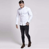 OEM Manufacturer Blank White Men's Long Sleeve Oxford Stretch Fit Shirt