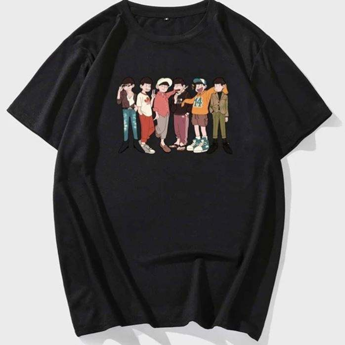 Oem Custom Logo Black O-Neck Screen Print T-Shirt Men Short Sleeve 50/50 Cotton Polyester T Shirt