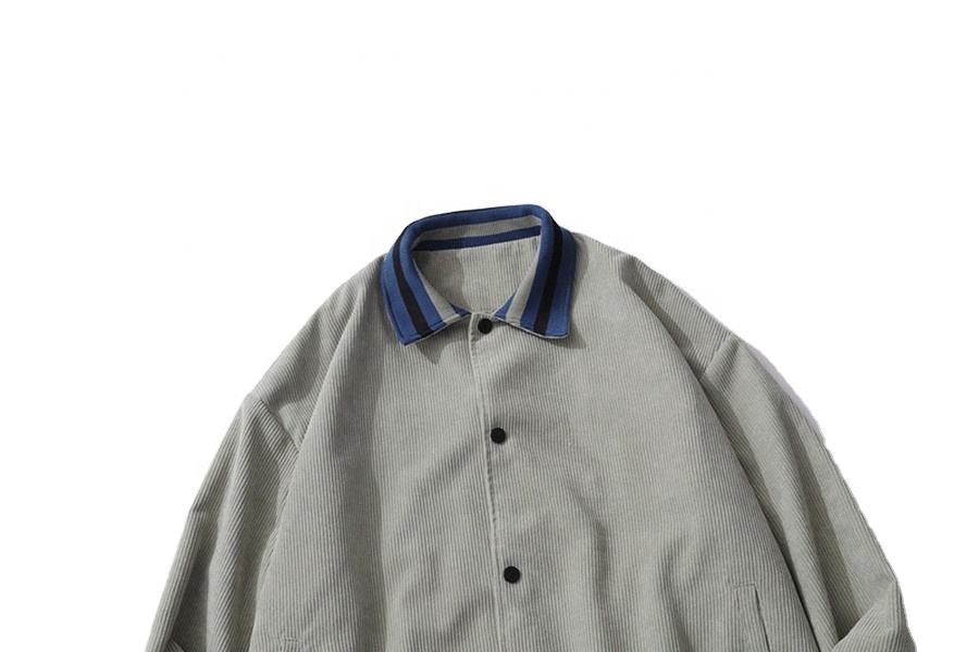 Oem Manufacturer Custom Men's Corduroy Retro Loose Baseball Uniform Plus Size Jacket