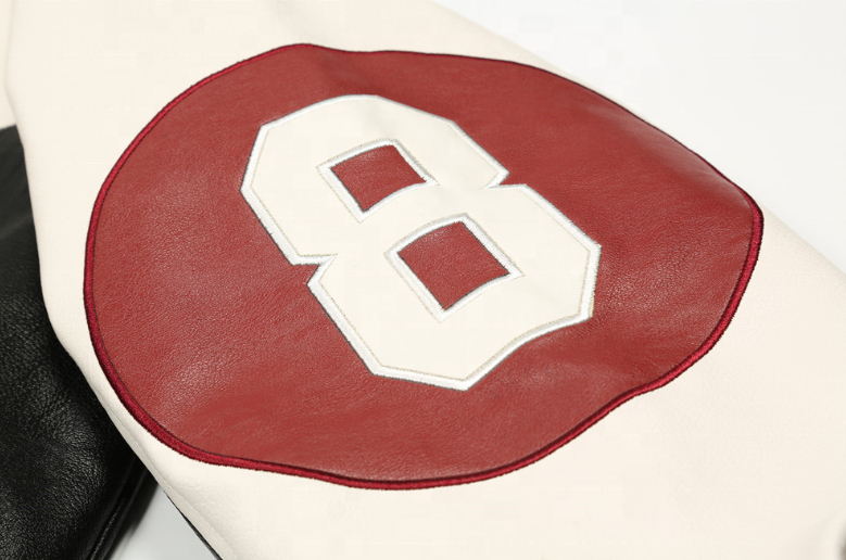 Oem Manufacturer Customized Casual Color Block Embroidery Plus Sizes Artificial Leather Men's Jacket