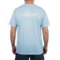 OEM-produsent Egendefinert logo 100 % polyester Solbeskyttelse Hurtigtørkende fisket-skjorte for menn