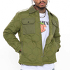 Wholesale Men Jackets Winter Snap Button Closure Front Army Green Men's Quilted Jackets