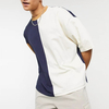 Bulk Sale High Quality T Shirts Custom Color Block Short Sleeve Men Drop Shoulder T Shirt