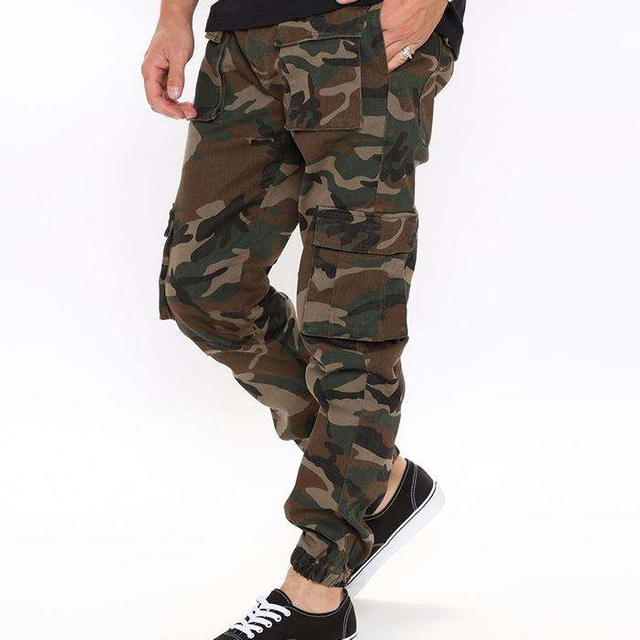 Men Joggers Sweatpants Camo Printed Cargo Jogger Pants