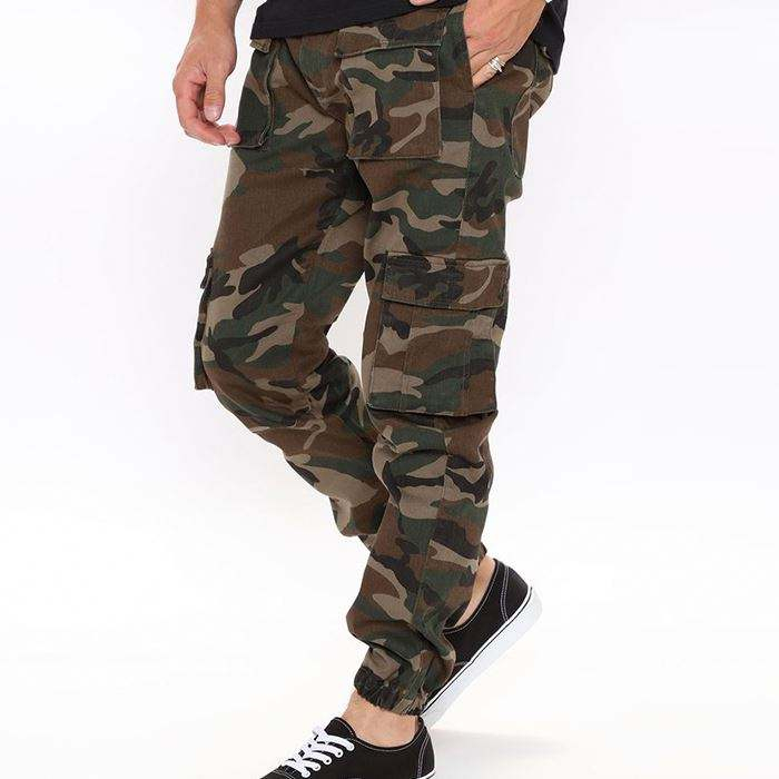 Men Joggers Sweatpants Camo Printed Cargo Jogger Pants
