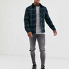 OEM Manufacturer Shirt For Men Fleece Collar Padded Lining Overshirt In Green Check