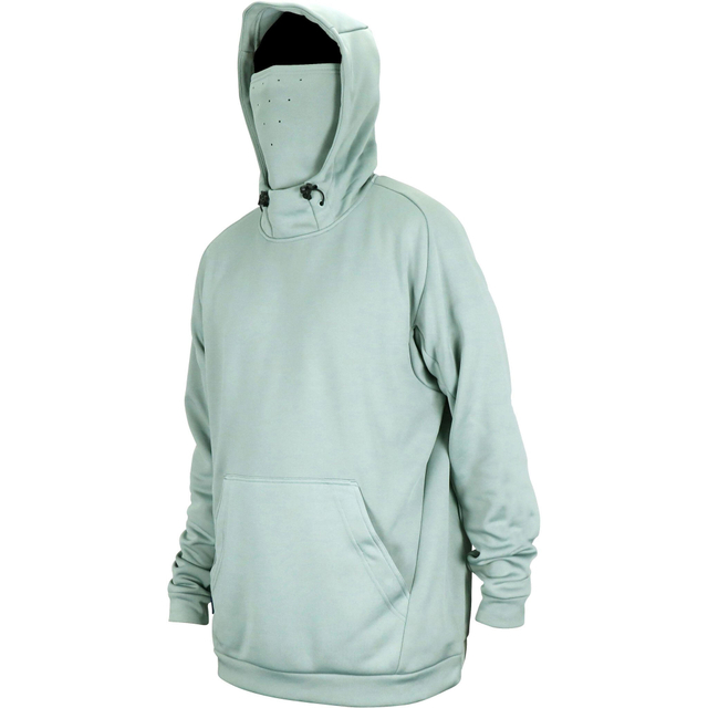 OEM Manufacturer Custom Logo 100% Poly Bonded Microfleece Technical Breathable Face Cover Masked Men Fishing Hoodie