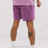 Hot Selling Fashionable Men's Slim Shorts With Utility Belt Washed Purple Heavyweight Canvas Shorts