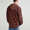 OEM Manufacturer Custom Men Hood Cotton Button Up Plaid Checked Pattern Long Sleeve Shirt With Chest Pockets
