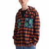 OEM Manufacturer Custom Men Hood Cotton Button Up Plaid Checked Pattern Long Sleeve Shirt With Chest Pockets
