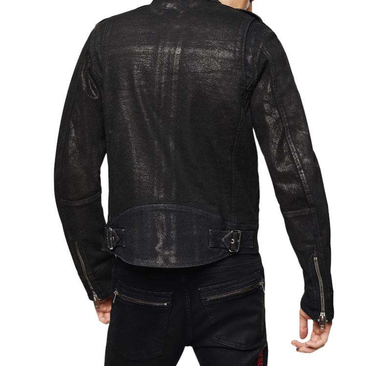 Wholesale Fashion Mens Streamlined Biker Jacket With Denim Jacket