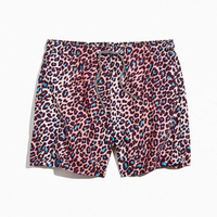 Summer New Fashion Gym Shorts Men Swimming Shorts Allover Leopard Printed Men Beach Shorts