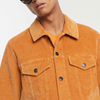 Mens Casual Fashion Cord Western Jacket Regular Fit Plain Corduroy Jacket In Mustard