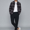 Custom Logo Design Regular Fit Checked Shirt Long Sleeve Buttoned Cuffs Men's Plaid Jackets