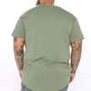 Manufacturers Wholesale Tshirts Short Sleeve Crew Neck Men Plain Curved Hem Tshirt