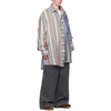 OEM Manufacturer High Quality Custom Men Blouse Square Collar Layered Design Oversized Linen Twill Long Sleeve Plaid Shirt