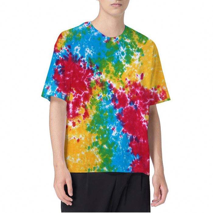 Custom Design Sublimation Premium Tshirt Fashion Branded High Street Tie Dye Printed Tshirt