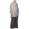 OEM Manufacturer High Quality Custom Men Blouse Square Collar Layered Design Oversized Linen Twill Long Sleeve Plaid Shirt
