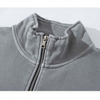 OEM Manufacturer Distressed Quarter Zip Stand Collar Loose Fit Pullover With Pockets Acid Wash Sweatshirts
