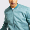 OEM Manufacturer Custom Men's Vintage Wool Suedette Zip Up Plain Baseball Bomber Jacket