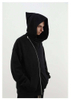 OEM Manufacturer High Quality Heavyweight Embroidered Zip Hoodie Custom Logo Oversized Full Zip Hoodie Face Blank Zip Hoodie