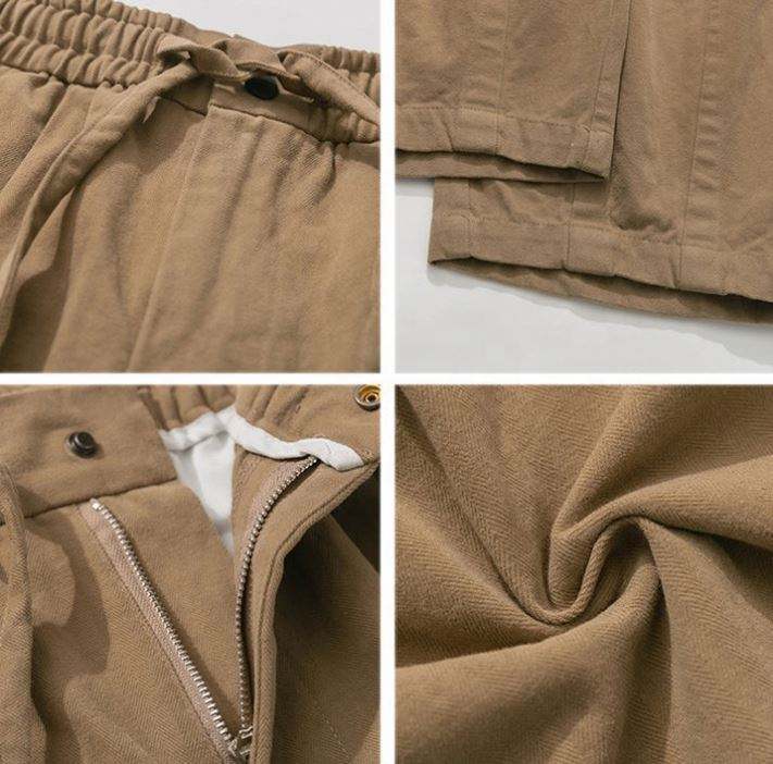OEM Manufacturer Customization Outdoor Cargo Pants Solid Color Loose Popular Casual Pants For Men