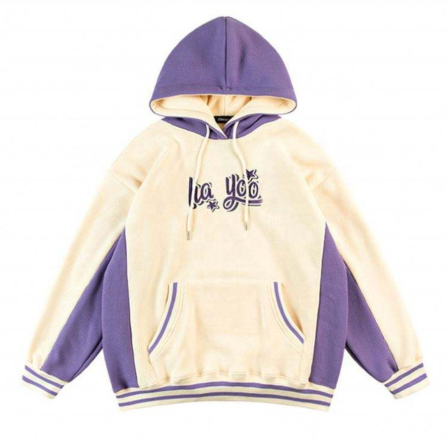 OEM Manufacturer High Quality Customized 3D Embroidery Logo Fashion Patchwork Pullover Two Color Tone Men's Hoodies