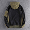 OEM Manufacturer Customized Color Block Pocket Casual Custom Sweatshirt Oversized Hoodie Men Hoodies