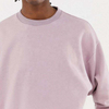 OEM Manufacturer Custom New Fashion Blank Vintage Washed Solid Pink Color Drop Shoulder Crewneck Sweatshirts Pullover For Men