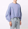 OEM Manufacturer Custom Men Oversized Cotton Contrast Stitching Crewneck Sweatshirt Drop Shoulder Hoodie Pullover