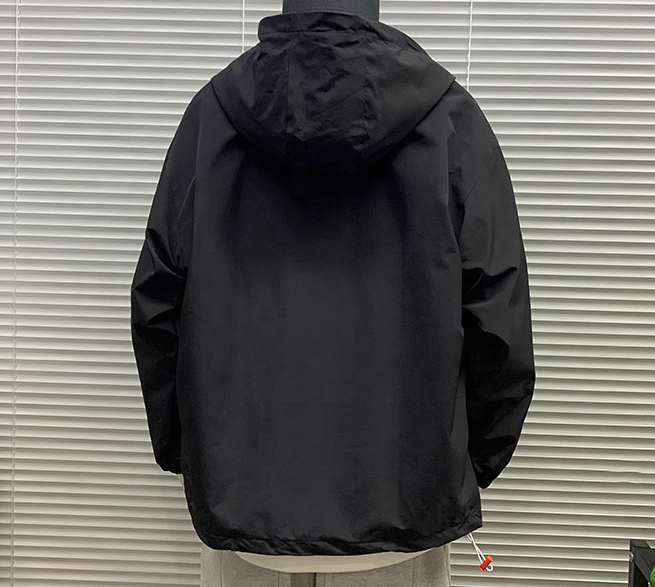 Oem Manufacturer Customized Solid Polyester Pocket Men's Coat Casual Loose Plus Size Jacket