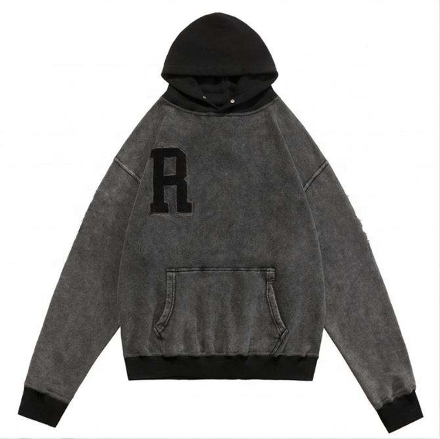 OEM Manufacturer Customized Towel Embroidery Vintage Casual Custom Sweatshirt Plus Size Hoodies Men Hoodies