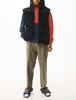 OEM Manufacturer Custom Men Cotton Oversized Color Block Raw Hem Stitching Crew Neck Sweatshirts