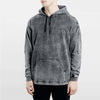 OEM Manufacturer Oversize Acid Wash Black Denim Hoodie Men Customized Plain Heavyweight Cotton Pocket Custom Hoodie