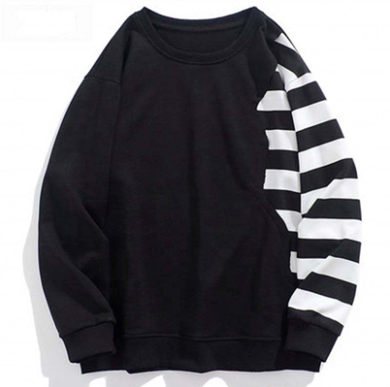 OEM Manufacturer Customized Stripe Casual Custom Sweatshirt Plus Size Hoodies Men Hoodies