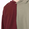 OEM Manufacturer Custom High Quality Mens Two Tone Contrast Color Oversized Hoodies Pullover With Contrast Stitching