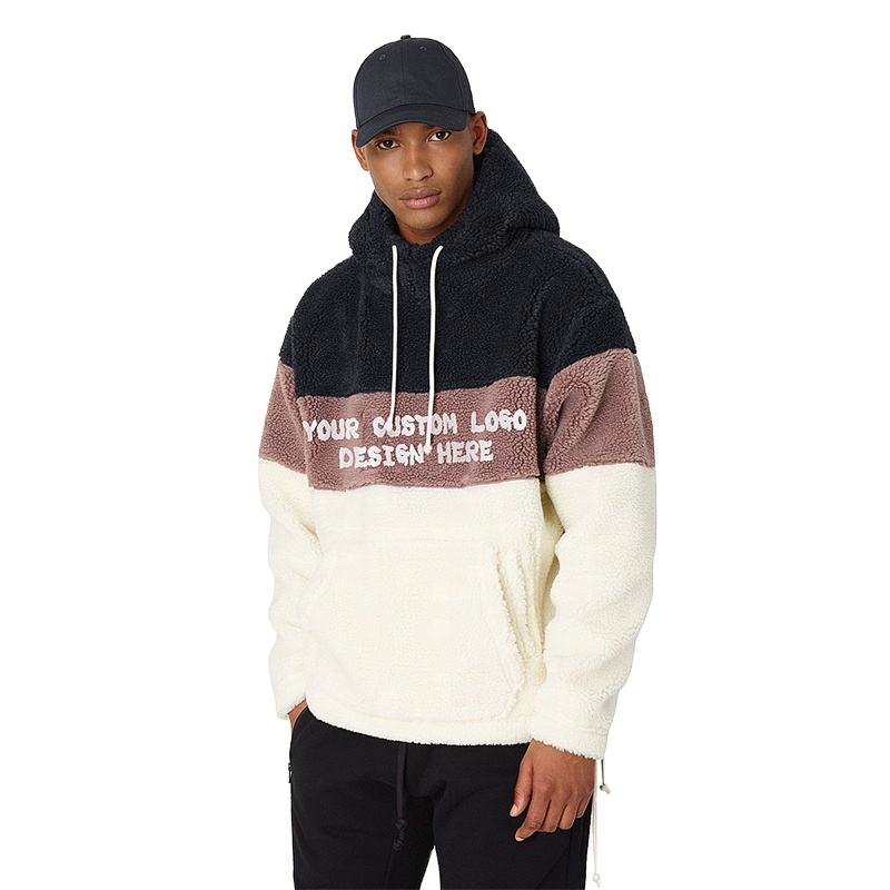 Custom Design New Model Mens Sherpa Fleece Hoodies