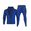 Trajes personalizados profesionales Color sólido Zip Up Coodie Joggers Sets Men Dos piezas Sweatsuit