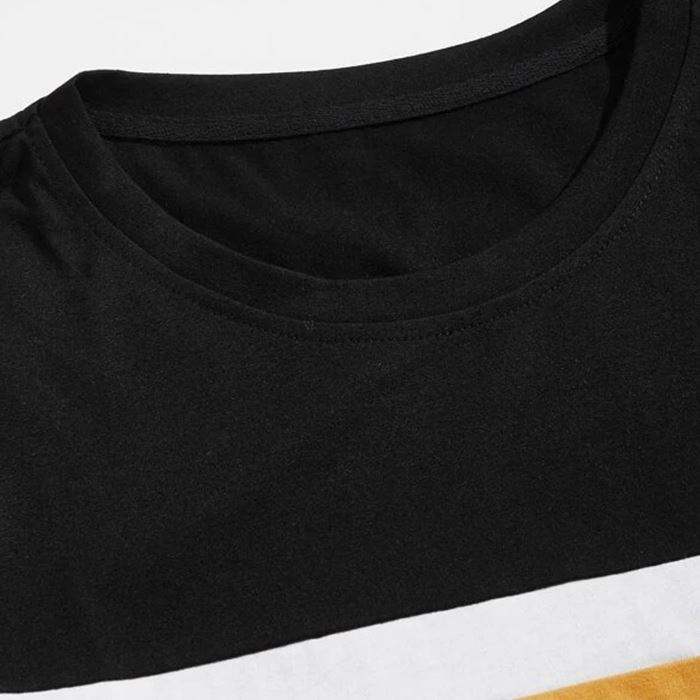 Conjunto de shorts de verão masculino manga curta listrada camiseta e shorts conjuntos de duas peças