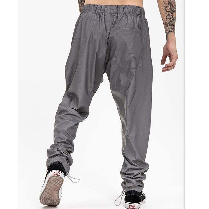 New Fashion Tactical Cargo Pants Men Elastic Drawstring Waist Reflective Track Pants