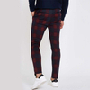 OEM Customize Red Check Skinny Chino Pants Dress Pant For Men