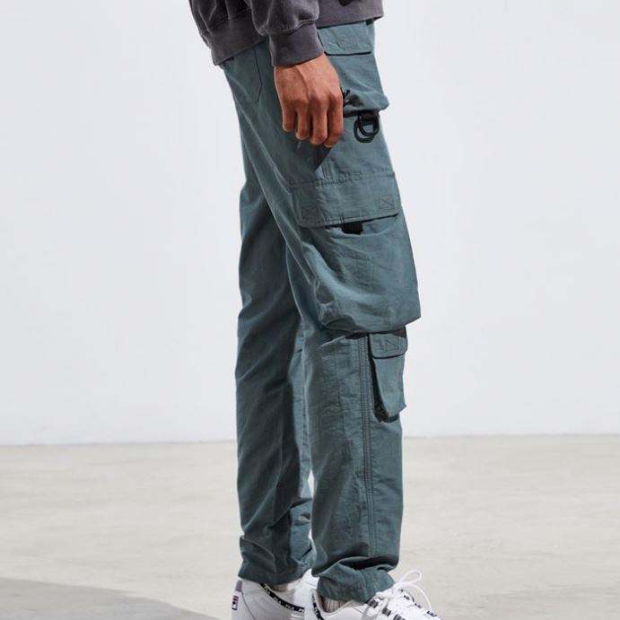 Calças masculinas personalizadas de alta qualidade, calças cargo utilitárias de cor sólida
