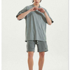 ထုတ်လုပ်သူများ Custom Tracksuit 2 အပိုင်းအစတိုတိုဘောင်းဘီတိုတိုတိုတိုတိုတိုကင်စ်သည်ချည်မျှင်အင်္ကျီ 2 အပိုင်းအစ tracksuit နှစ်ခု
