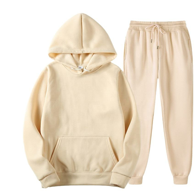 Custom Fitness Cotton Mens Gym Hoodie And Pant Set Mens Tracksuit Sweatsuit